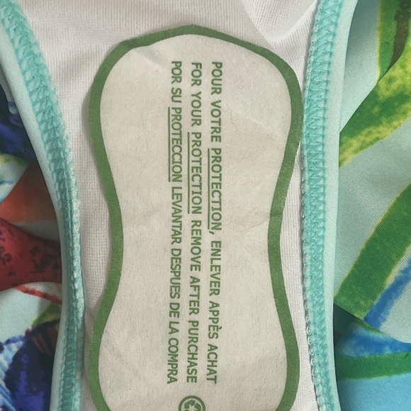 SUMM by chuck handy floral blue swim one piece size 18 - Picture 9 of 12